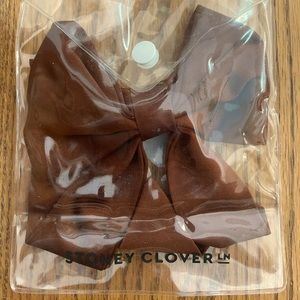 Stoney Clover Lane chocolate long bow clip